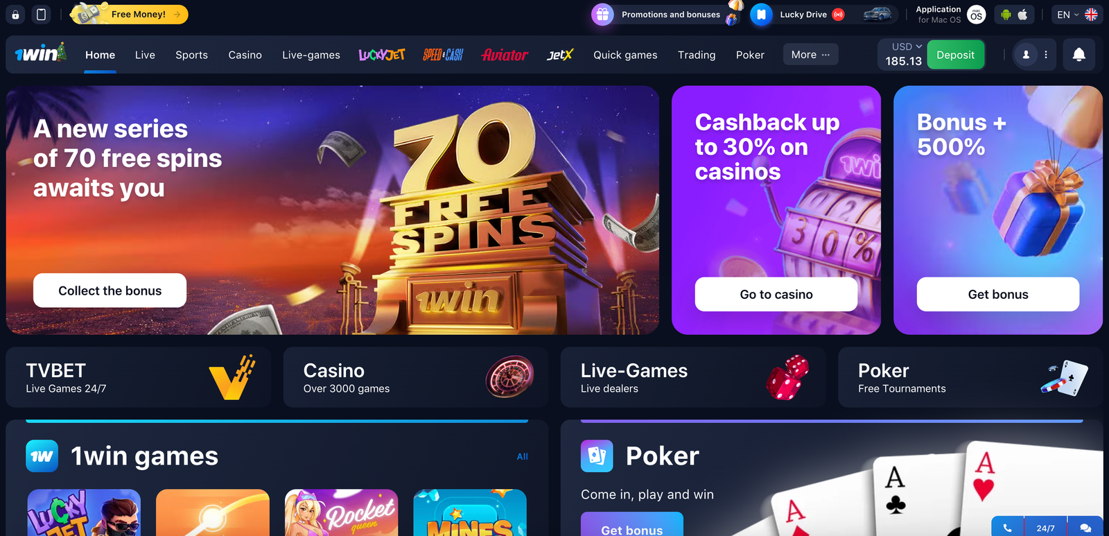 other games at 1win casino